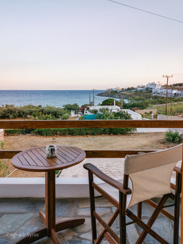 A very spacious room ideal for a couple. It has views of the sea and the surroun Megas Gialos, Greece Agnadi Syros: Room with sea view - 111 Room in aparthotel vacation rental 25484653