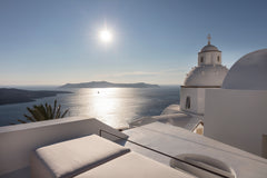 This breathtaking villa is 110 Sq.m, built inside an original cave has an earthy Thera, Greece Villa Sepia, heated private pool, caldera view Cycladic home vacation rental 37765345