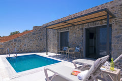 Unique earth-sheltered villa with unlimited sea view, 250m from the beach, with  Rethimnon, Greece Varkotopi villa 1,Pool,Near the Beach,South Crete Entire villa vacation rental 36310998