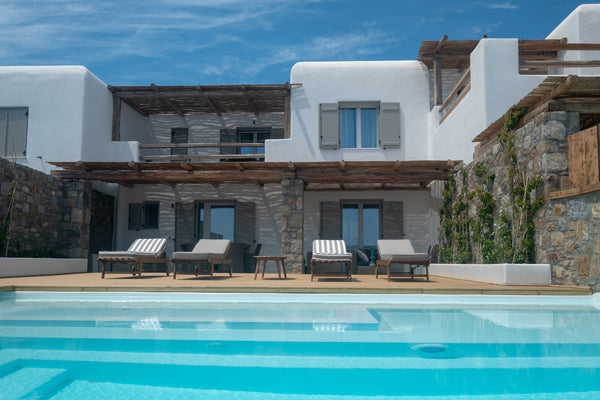 The ground level apartment has 2 double bedrooms and en-suite bathrooms, a livin Athens, Greece Amaris Luxury 2bd Bungalow with Private Pool (3B) Cycladic home vacation rental 47740319