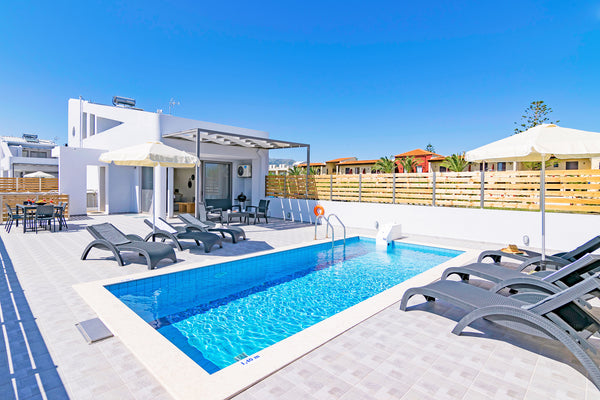 Blue Oyster Beach Villas (3 bedrooms, 3 bathrooms, sleeps up to 6-7), is a newly Rethimnon, Greece Blue oyster Beachfront villa, No car needed 4 Entire villa vacation rental 18277731