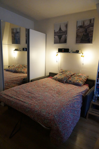 My studio is located in a lively neighbourhood, not far from Stalingrad, la Vill Paris, France Small and cosy Parisian studio, near 3 metro lines Entire rental unit vacation rental 13793956
