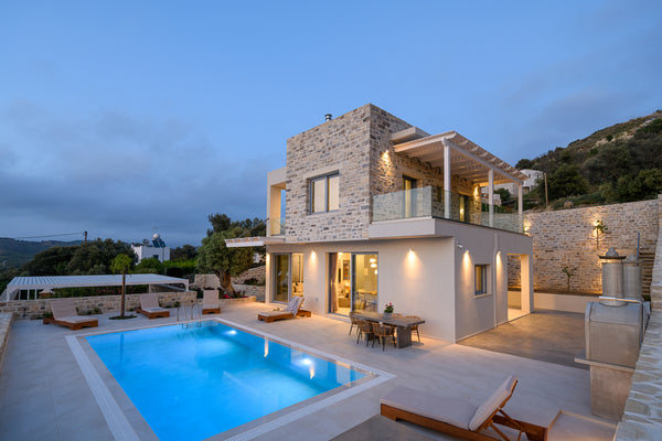 Villa Diamond is a brand-new home built in 2020. <br />We have selected modern f Kamilari, Greece Diamond Dream I - HEATED POOL-BBQ-Tranquility-View Entire villa vacation rental 42824323