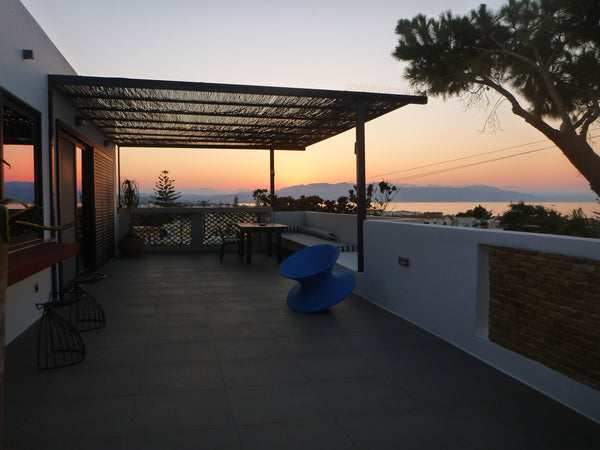 A 44 sq.m. loft with a 100 sq.m. veranda of unobstructed views from east to west Chania, Greece Cretan Loft Entire loft vacation rental 44591890