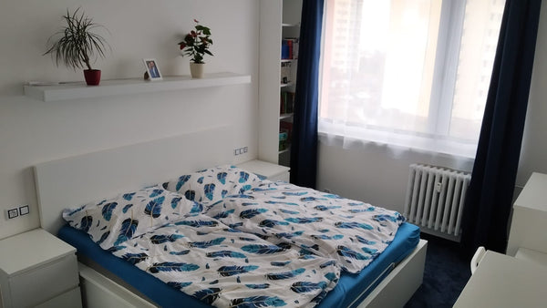 Our apartment has a private bedroom, shared kitchen with living room and shared  Prague, Czechia Private blue room Private room in rental unit vacation rental 39983060