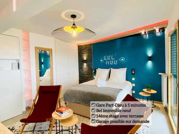 Voyagez dans le luxe, la modernité et le high Tech dans ce très joli studio, sit Lyon, France Studio BEL-MOD BUGEY - Belvédère Moderne Entire condo vacation rental 556598249290169011