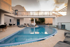 Room size 30 m²<br />This suite features a kitchenware and air conditioning.<br   Deluxe Studio with Pool View in Perissa Hotel Room in hotel vacation rental 36855978