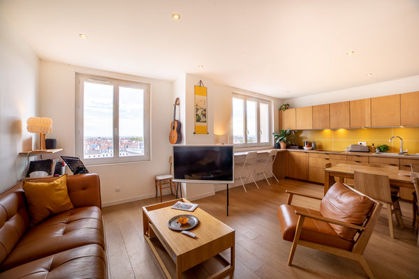 Superb T3 of high standing, 87m2 on the 9th and last floor of a beautiful secure  High standing modern design and breathtaking view Entire rental unit vacation rental 52851031