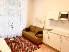Comfortable and spacious apartment with big windows and a lot of natural light.  Prague, Czechia G'OLD ART Cozy Studio Apartment Entire rental unit vacation rental 34268943