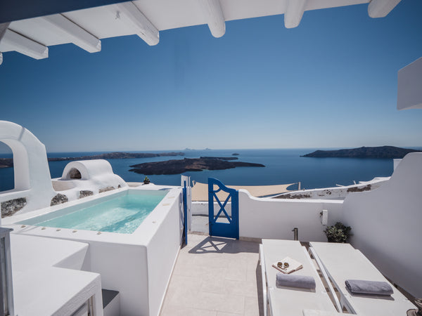 My property is a traditional Santorini cave house. It is built on the Caldera sl Imerovigli, Greece Caldera View, Cave Suite, Outdoor Jacuzzi Private room in cycladic house vacation rental 24550647