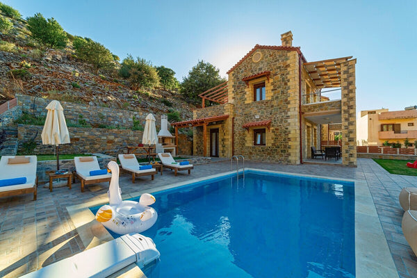 The Villa Nikos is a two-storey stone-built residence with a swimming pool in th Rethimnon, Greece Villa Nikos - Faraggi Villas Entire villa vacation rental 41468090