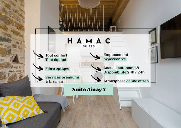 Welcome to the Ainay 7 loft with a capacity of 4 travelers. Discover its excepti Lyon, France Hamac Suites - studio Ainay 7 - Hypercenter Lyon Entire rental unit vacation rental 32421784