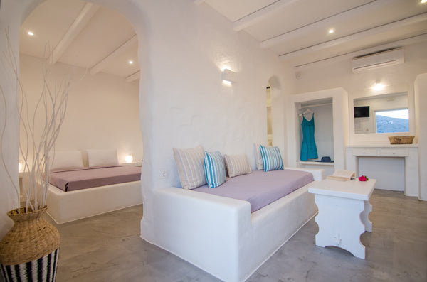 An amazing room for two to four people built with the originally traditional cyc Ios, Greece amazing delux traditionally built room + pool view Private room in guest suite vacation rental 40828841