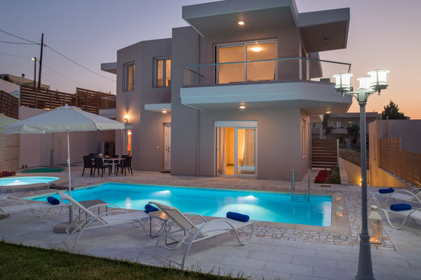 Luxury (2 bedroom, 3 bathroom) modern villa with stunning panoramic Mediterranea Chania, Greece Stylish stunning view Villa  10min from the beach! Entire villa vacation rental 21743054