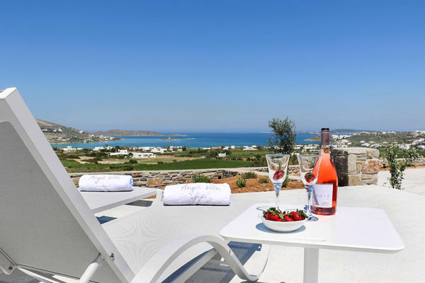 A villa of 75sqm. situated on the island's natural rocky terrain.<br />In the be Chania, Greece Angels Private pool sea view Villa Dream, Paros Cycladic home vacation rental 51963791