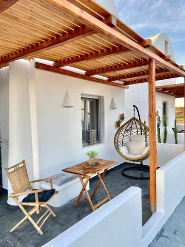 Enjoy the beautiful rural countryside of Santorini while spending memorable mome Vothonas, Greece Aeron Romantic Suite Villa w. Sea & Mountain View Cycladic home vacation rental 50639369