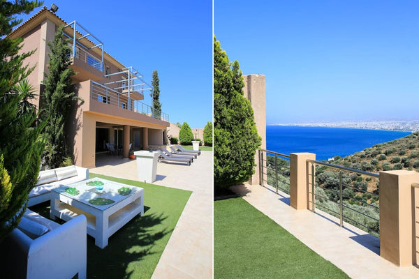 This unique villa, lies proud and dominant on the hillside. A place of comfort,  Heraklion, Greece Superb Villa Yiorgos ★Heated Pool Jacuzzi ★Seaview Entire villa vacation rental 51465850