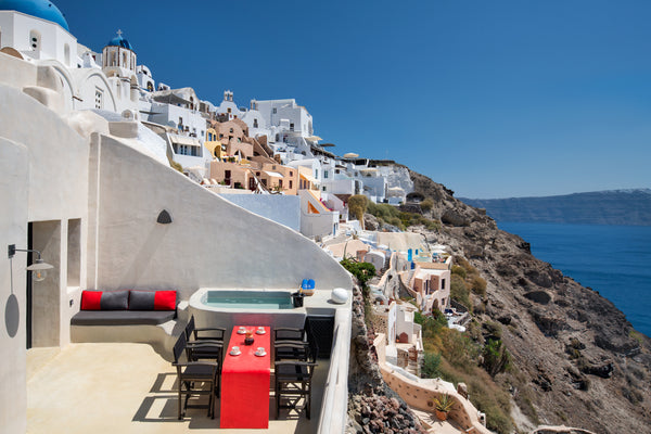 Welcome to Kensho-where the glittering sea meets the endless sky at the top of O Greece Kensho 2bdr Caves by  Thireon Cave vacation rental 28351779