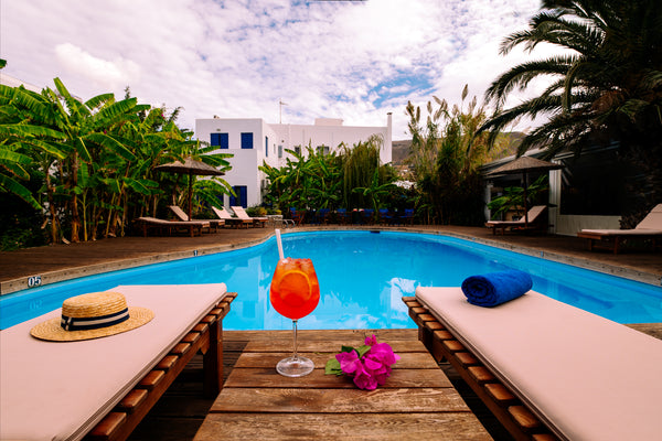 Exactly what you dream of, when you think of a Greek island, in the heart of Par Paros, Greece Casa di Roma Double Pool View Room in bed and breakfast vacation rental 13952641