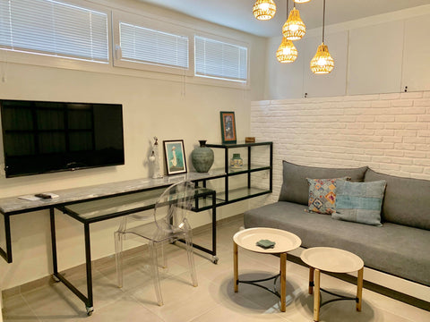 Beautiful and bright basement apartment, with a separate double bedroom and bath Greece Central Studios Heraklion #1 Entire rental unit vacation rental 29475033