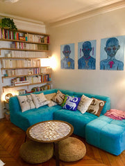 Colorful apartment with big living room. Artists home. Very central in Paris and Paris, France Cozy Artists Apartment with large room Private room in rental unit vacation rental 23105200