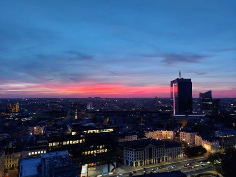 Architect's loft with terrace on 24th floor in Brussels with ideal orientation ( Brussels, Belgium Loft between the clouds Entire loft vacation rental 39836459