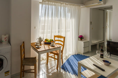 There is an apartment for rent close to the port and to the old town. Its on the Greece Apartment near the Port Entire condo vacation rental 614237541486076686