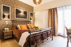 A clean beautiful PRIVATE double BEDROOM in shared self service apartment. 15 mi Athens, Greece Museum of Modern Art Private Double Room in shared apartment next to Metro near Acropolis SF14 Private room in rental unit vacation rental 35432563