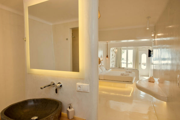 Brand new luxury studio with a double a single bed extra single can be added in  Mikonos, Greece VILLA ELINA luxury suite 1klm from the  port for 3 Room in boutique hotel vacation rental 17960283