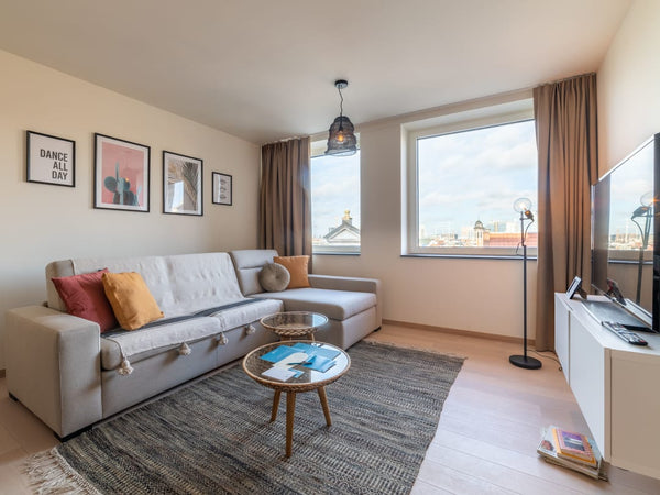 This beautiful three-bedroom apartment is full of light and the many windows are Brussels, Belgium Sweet Inn | Spacious 3BR  Apt. near the Royal Park Entire rental unit vacation rental 40414867