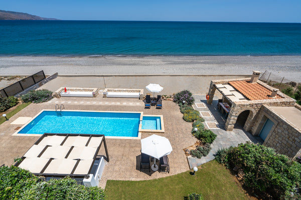 An exceptional beachside holiday villa to find in Greece, presented as one of th Rethimnon, Greece Beachfront villa w/private pool, ping pong and BBQ Entire villa vacation rental 48388045