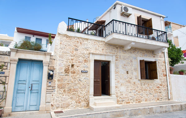 A renovated old town house at a quite location within Sitia with a view over the Athens, Greece Traditional house with inner courtyard - AC - WIFI - 5min walk from beach Entire home vacation rental 13043214
