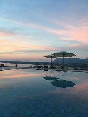 Resting in a quiet setting with a panoramic view of the sea, the bay of Kalathas Greece Theodosia Studios, Apt. with Sea View Room in hotel vacation rental 14032389
