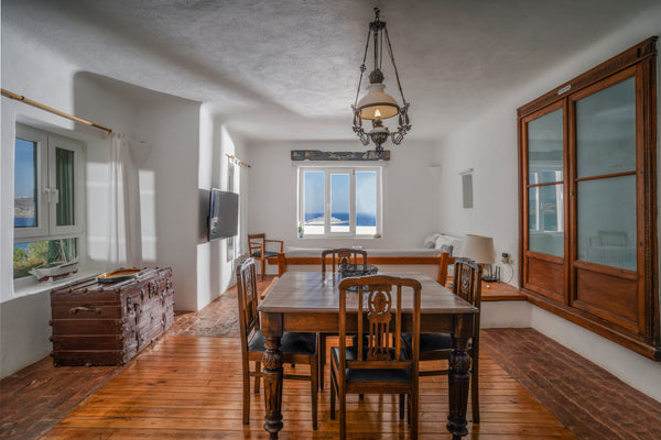 This sunny, airy house is located on one of the most privileged spots of the Myk Greece Serenity-traditional house with stunning sea view Cycladic home vacation rental 16100645