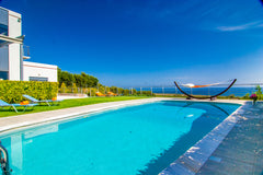 Nestled amidst spacious gardens, the Villas are truly unique. <br /><br />Sleek  Chania, Greece Modern holiday estate with great sea view Entire villa vacation rental 18201500
