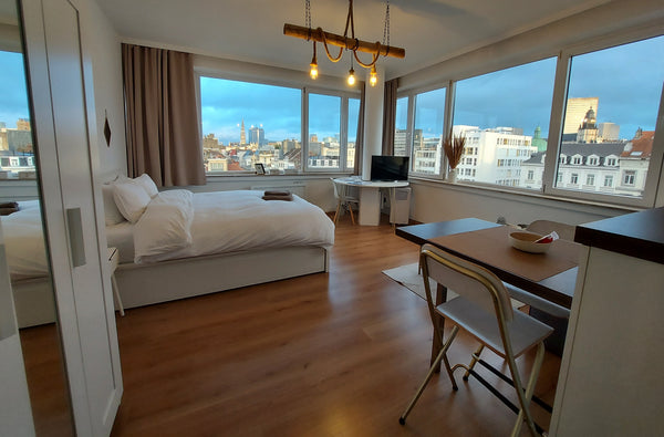 Séjournez à 2 pas de la Grand place, du quartier Dansaert, de la place Sainte Ca  Studio en plein centre de Bruxelles Entire rental unit vacation rental 50281615