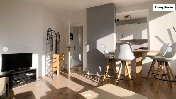 A completely renovated and furnished apartment composed by a very bright living  Belgium Chambre privée (Chant d'Oiseau, proche de Delta) Private room in bed and breakfast vacation rental 34938637