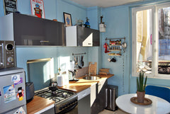 Two rooms of 37m ² on 2nd floor with old wooden floors, fireplaces and large bat Paris, France Charming & bright flat for 2 ! Entire rental unit vacation rental 3305725