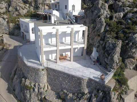 One of the best terraces on the island gives spectacular Telendos views. 2 bedro  The White House, Great location for climbers! Entire villa vacation rental 46773183