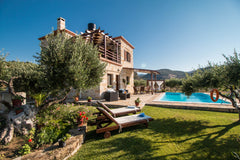 This pretty village house sits on a hillside with beautiful views of green hills Chania, Greece Beautiful traditional Villa with garden,pool& view Entire home vacation rental 44671693