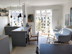 Bright and beautifully scandinavian decorated home with 2 bedrooms, small typica Copenhagen, Denmark Beautiful home in CPH with a huge sunny balcony Entire rental unit vacation rental 20854063