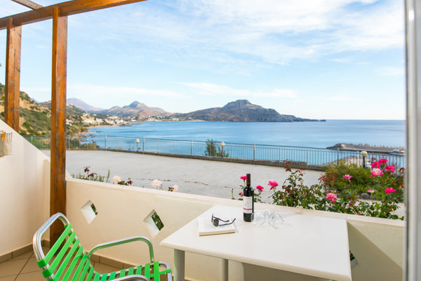 Joanna Studios just 25 meters away from the beach onto a small hill, 700m west f Rethimnon, Greece Joanna's Studio- Amazing sea view! Private room in bed and breakfast vacation rental 42210004