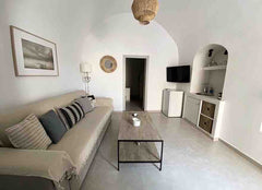 We are located in the heart of Akrotiri village next to Kastelli ancient castle   Cycladitic suite with 180degree view of the island Cycladic home vacation rental 49938181