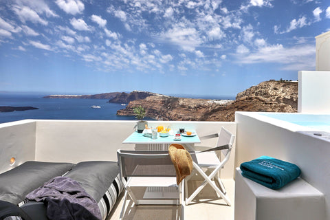 A suite with panoramic view up to 200° designed in such a way that it can offer  Greece Deck Suite - Alti Suites Room in boutique hotel vacation rental 31832357