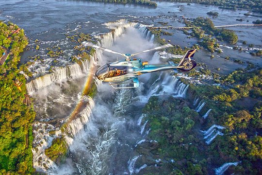 Panoramic Helicopter Flight over Iguassu Falls  Private Tours and Travel Guide America Sao Paulo CITY Foz do Iguacu Destination Tour