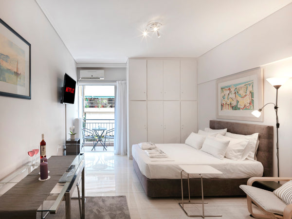 This is a renovated, bright, spacious studio with white tones, wooden details an Chalandri, Greece Bright Spacious Studio at a Strategic Location! Entire condo vacation rental 51341013