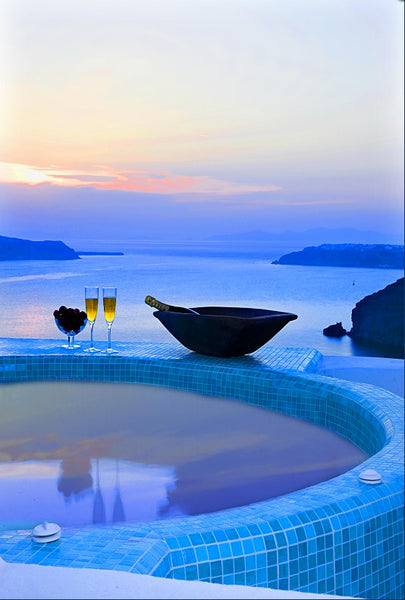 Located in Fira. Approached via an intimate courtyard, one enters a vast living  Athens, Greece Blue Angel Villa Entire villa vacation rental 27352598