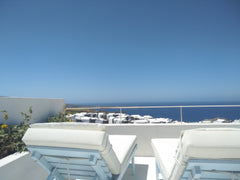 Cycladic-style House with outdoor seating area  and balcony for private use with  2-Bedroom Sunset & Sea View Jacuzzi House Dome vacation rental 35472529
