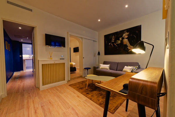 Covering an area of 50 m², the apartment consists of:<br />- a living room with  Paris, France APPARTEMENT DE LA GAITE Entire rental unit vacation rental 6470068