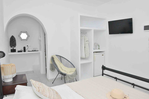 Beach frond private double room air conditioned, decorated in earthy tones with  Athens, Greece Kastraki Dunes double room Private room in condo vacation rental 10045397